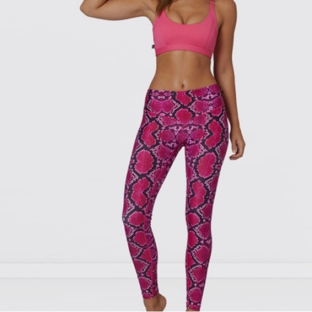 L’urv pink snake leggings